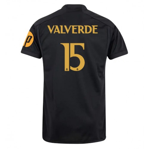 Pánský Fotbalový dres Real Madrid Federico Valverde #15 2023-24 Třetí Krátký Rukáv